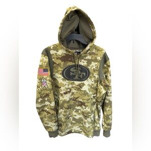 SF 49ERS NIKE Camo 2021 Salute To Service HOODIE MEN'S SZ S SAN FRANCISCO NFL